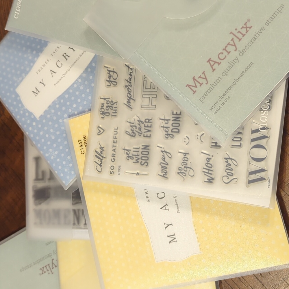 CTMH Clear Stamp Sets - ALL USED, some a lil and some a lot.